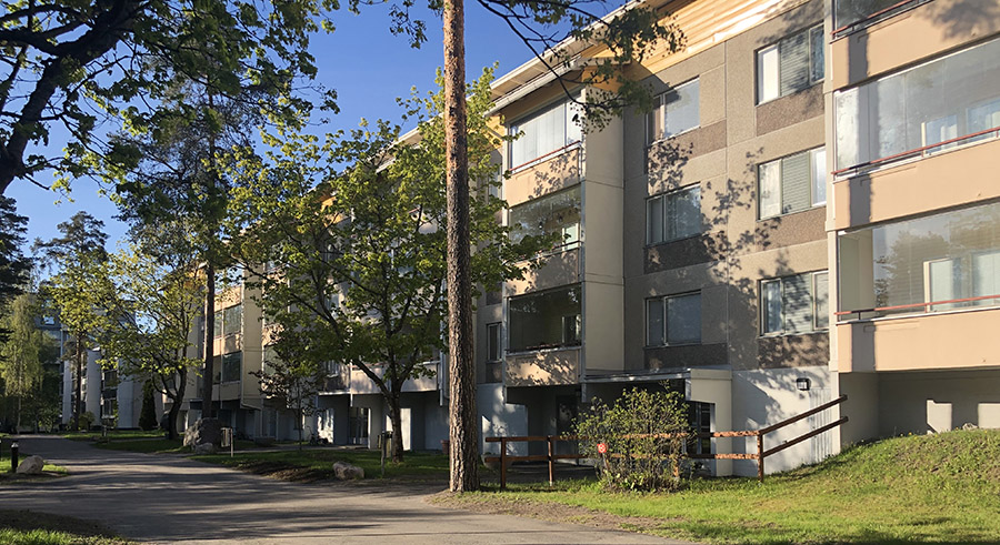 Kerrostaloja Turun Runosmäessä